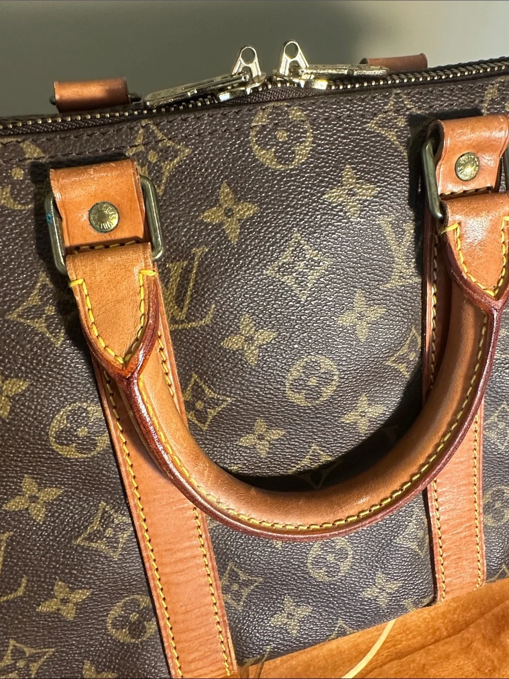 Authentic Louis Vuitton Monogram Keepall Bandouliere Duffle.